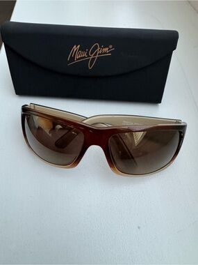 Maui Jim World Cup H266-01 Chocolate Stripe Fade HCL Bronze Polarized Sunglasses
